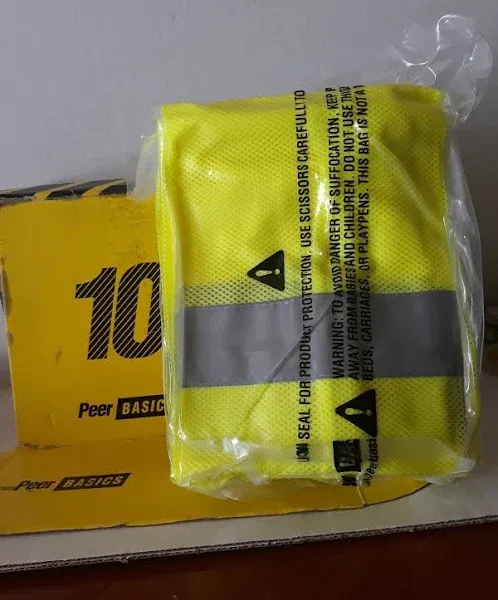 PeerBasics 10 Pack Reflective High Visibility Safety Vests