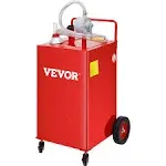 VEVOR Fuel Caddy Fuel Storage Tank 30 Gal 4 Wheels with Manuel Pump Red SYJYCHSGJL43081RPV0