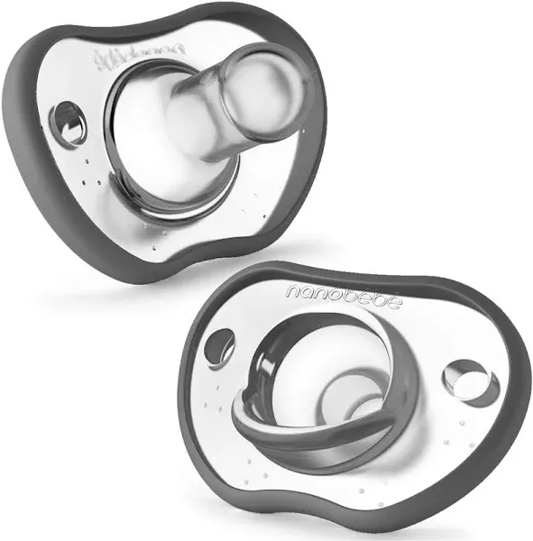 Flexy Pacifiers Grey / 0-3 Months / 2-Pack