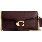 Deep Red C Tabby Chain Clutch