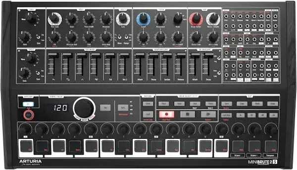 Arturia MiniBrute 2S Noir Semi-Modular Analog Synthesizer