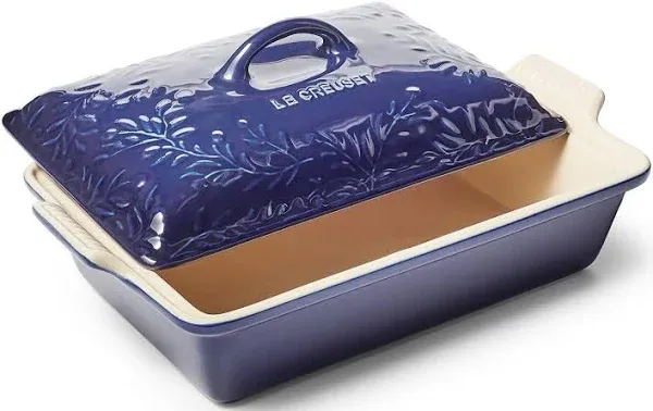 Le Creuset Olive Branch Heritage Stoneware Rectangular Covered Casserole