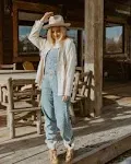 Free People Ziggy Denim Overalls - Powder Blue L