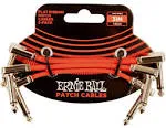 Ernie Ball 3" Flat Ribbon Patch Cable 3-Pack - Red