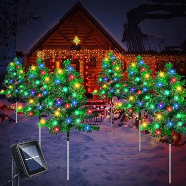 The Holiday Aisle 6pcs Solar Christmas Tree