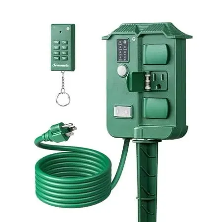 DEWENWILS Outdoor Power Stake Timer