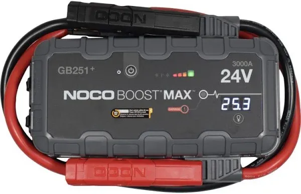 NOCO Boost Max 251+ 3000-Amp 24V Jump Starter, USB Ports, Cigarette Outlet