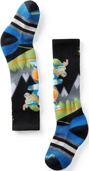 Smartwool Kids' Wintersport Full Cushion Mountain Moose Pattern Over The Calf Socks