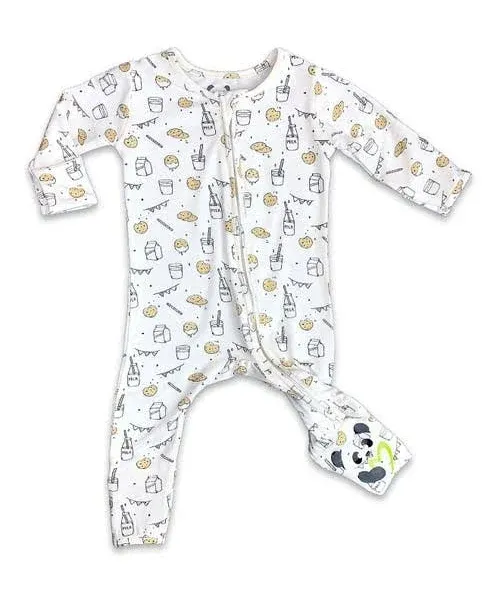 Bellabu Bear Baby Milk and Cookies Bamboo Convertible Footie