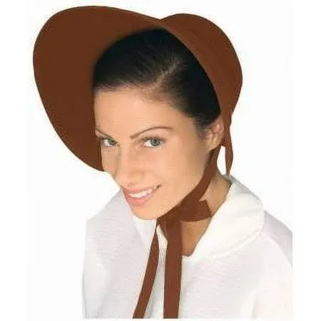 Amish Mennonite Puritan Brown Felt Bonnet