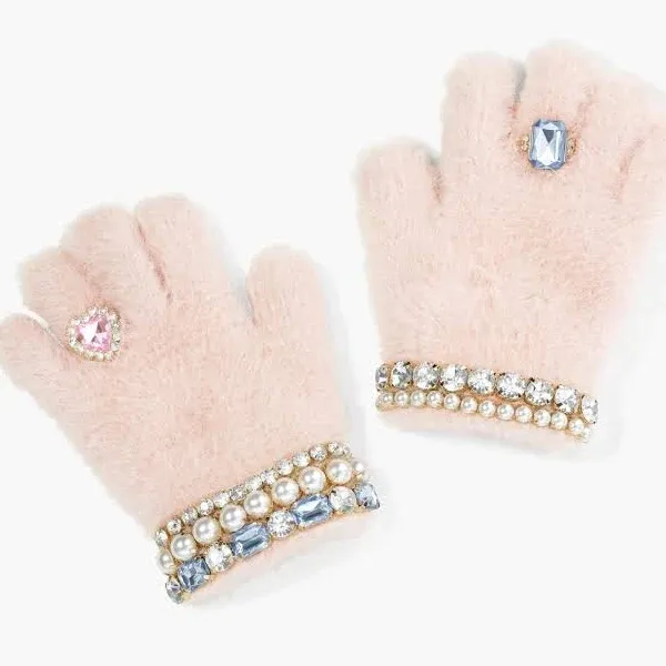 Super Smalls Kids' Cotton Candy Jeweled Gloves