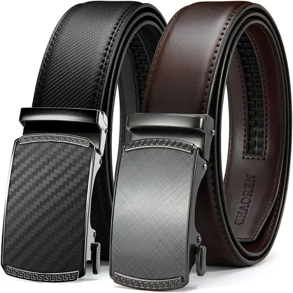 CHAOREN Mens Leather Ratchet Belt