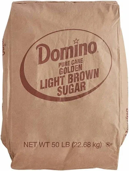 Domino Light Brown Sugar 50lb. Bag