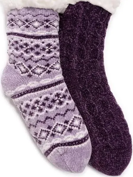 MUK LUKS Women's 2-Pack Short Cabin Socks