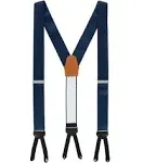 Trafalgar Sutton Silk Formal Suspenders - Navy