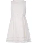 Calvin Klein Girls 7-16 Illusion Mesh Dress, 8, Cotton