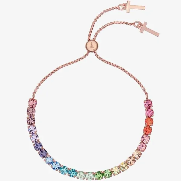 Ted Baker Melrah: Icon Rose Gold-Plated Crystal Slider Bracelet