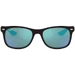 Ray-Ban Junior 47mm Wayfarer Mirrored Sunglasses in Black/Blue Mirror at Nordstrom