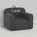 Personalized Kids Club Chair Delta Children Color: Dark Gray