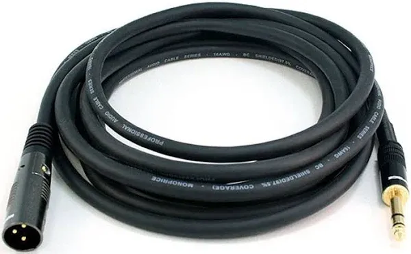 Monoprice XLR Male to 1/4inch TRS Male Cable