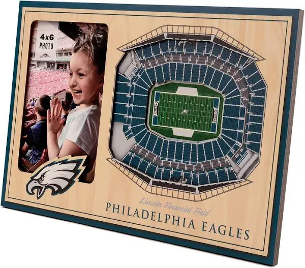 YouTheFan 9025368 NFL Philadelphia Eagles 3D Stadium Views Picture Frame