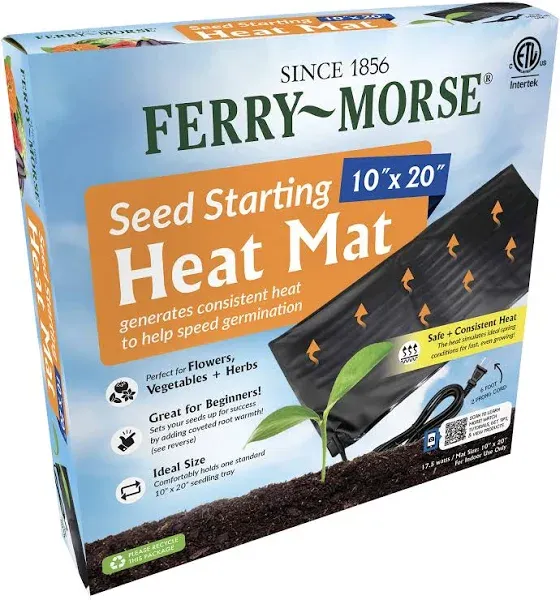 Ferry Morse Seed Starting Heat Mat- 10&#034; x 20&#034; 17.5W Brand🔥 New