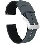 Smoke Grey Top / Black Bottom | Elite Silicone by Barton Watch Bands