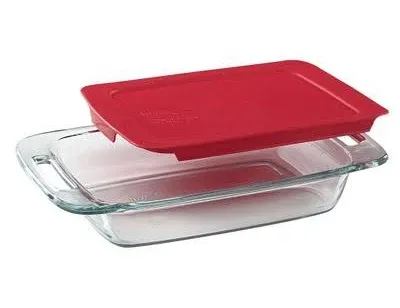 Pyrex Easy Grab 2-quart Glass Baking Dish with Red Lid