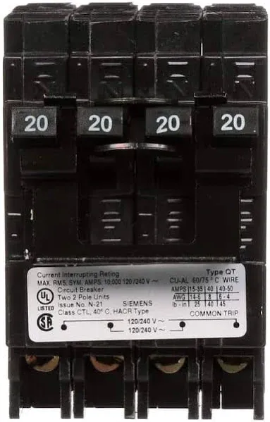 Siemens Q22020CT2 Circuit Breaker