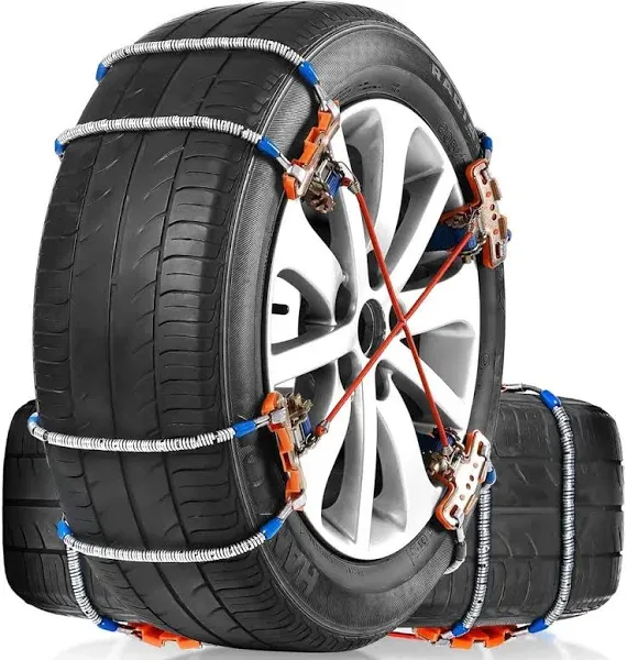 Snow Chains Tire Chains For SUV Car Pickup Trucks Universal Adjustable Emergency Traction Chains