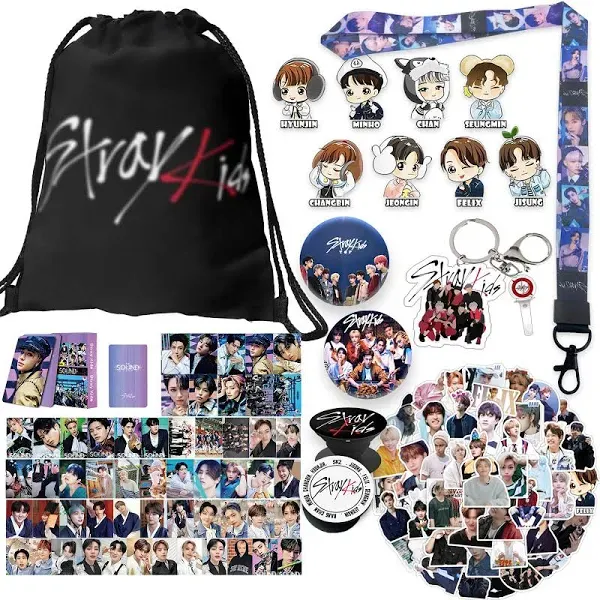 LXUEWUY Stray-Kids Merch Gifts Set for Fans,Stray Kids Album Merch Set Including Straykids Photocards