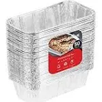 Aluminum Pans Mini Loaf Pans (50 Pack) 1 Lb Aluminum Foil Tin Pans, Small Loaf