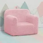 Delta Children Cozee Sherpa Kids Chair in Pink