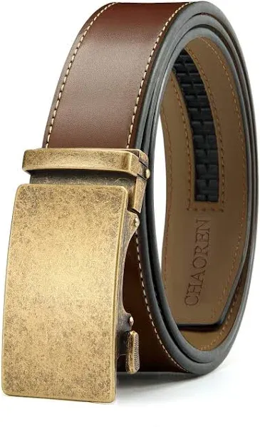 CHAOREN Leather Ratchet Belt Mens