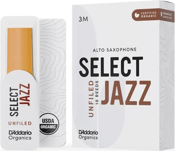 D'Addario Organic Select Jazz Filed Alto Saxophone Reeds