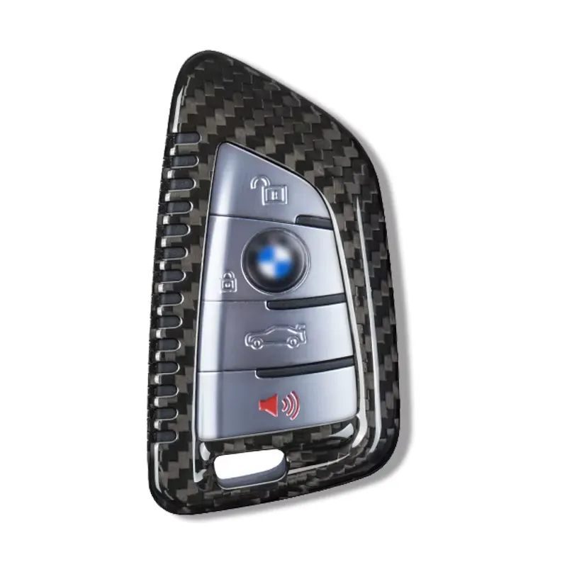 Real Carbon Fiber Key Fob Cover for BMW