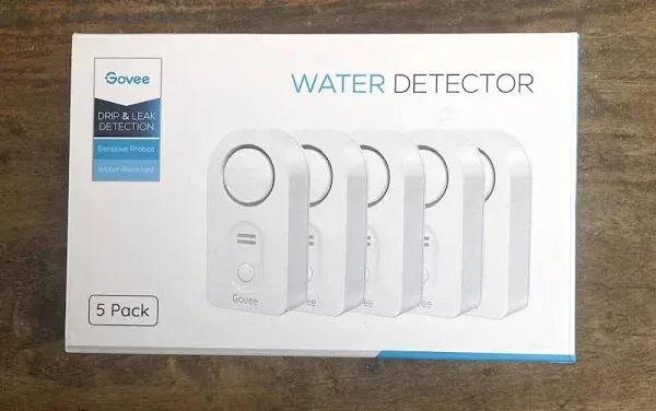 Govee Water Detectors 100dB Adjustable Audio Alarm Sensor, Sensitive Leak and Drip Alert