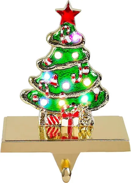 Northlight Decorated Christmas Tree Metal Stocking Holder