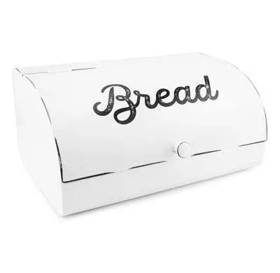 Enamelware Bread Box; Modern Farmhouse Vintage Style Countertop Bin