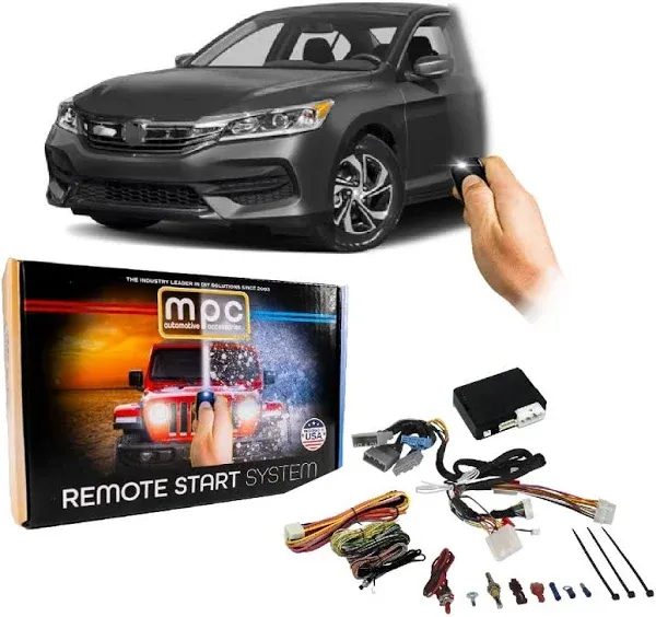 MPC Plug-n-Play Factory Remote Activated Remote Start Kit Compatible with 2013-2017 Honda Accord Push-to-Start ONLY