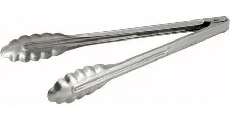 Winco UT-12 12" Stainless Steel Utility Tongs