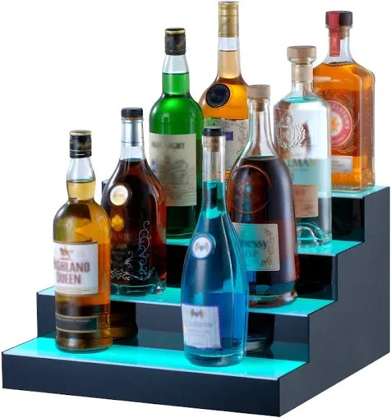 VEVOR LED Lighted Liquor Bottle Display Bar Shelf