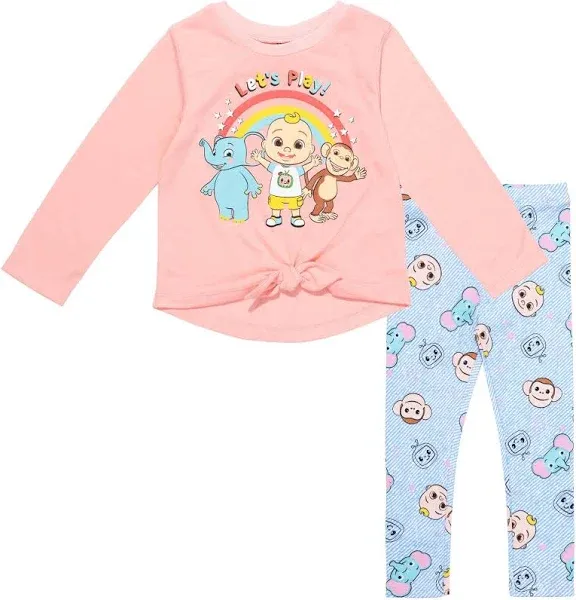 CoComelon JJ Toddler Girls T-Shirt and Leggings Outfit Set