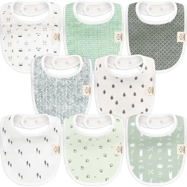 KeaBabies 8-Pack Baby Drool Bibs