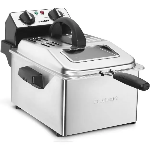 Hamilton Beach 5.2qt Deep Fryer 35042: Aluminum Electric Oil Fryer, Dishwasher-Safe Parts, 1800W, Gray