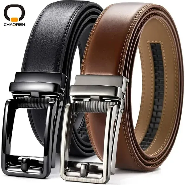 CHAOREN Mens Leather Ratchet Belt