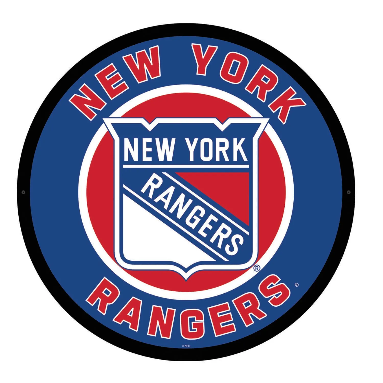 Evergreen New York Rangers Round LED Lighted Sign