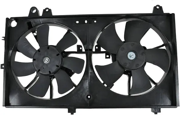 TRQ Dual Radiator & Condenser Fan Assembly for Mazda RX-8 (2008-2008)