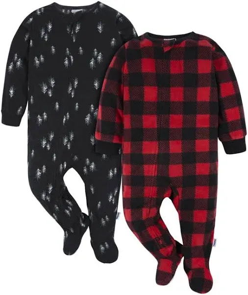 Gerber 2-Pack Baby & Baby Neutral Fleece Pajamas