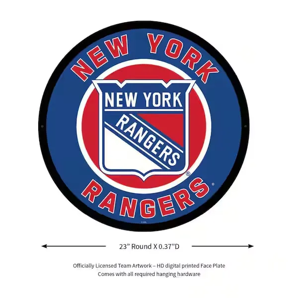 Evergreen New York Rangers Round LED Lighted Sign